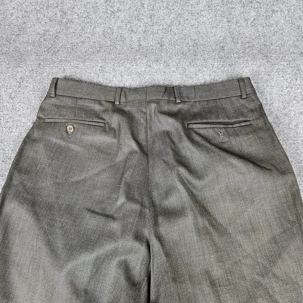 Ballin Mens 36 Grey Wool Pleated Dress Pants Cuffed Made in Canada Trousers